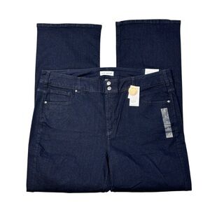 Lane Bryant Tighter Tummy Super Stretch Dark Wash Jeans -‎ 24 LONG NWT